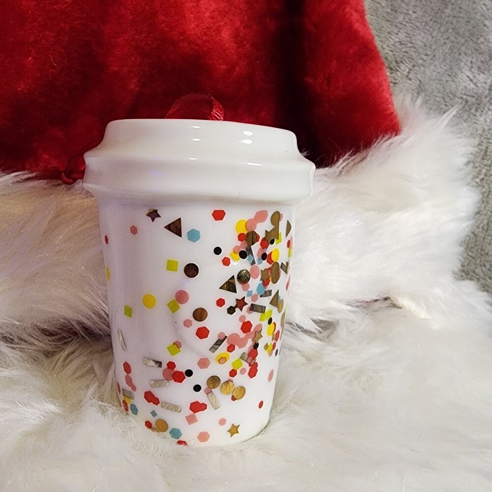 2015 Starbucks Christmas Holiday Ornament Ceramic Cup